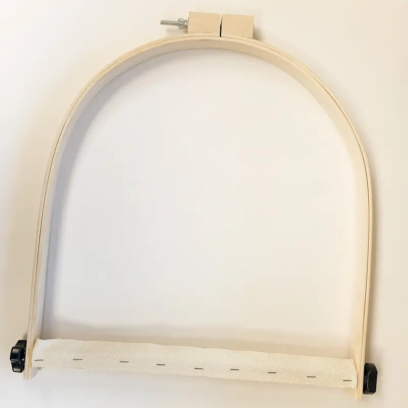 16-Inch Half-Hoop Embroidery Frame with Border