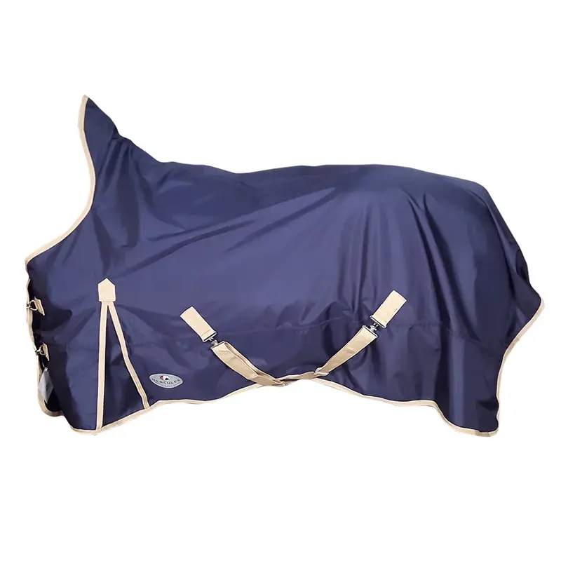 347 Hercules 1680D Mid-Neck Rain Sheet – Navy with Beige Binding
