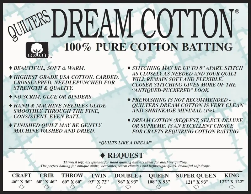 36×46-Inch Craft-Sized Batting for Quilting and Sewing