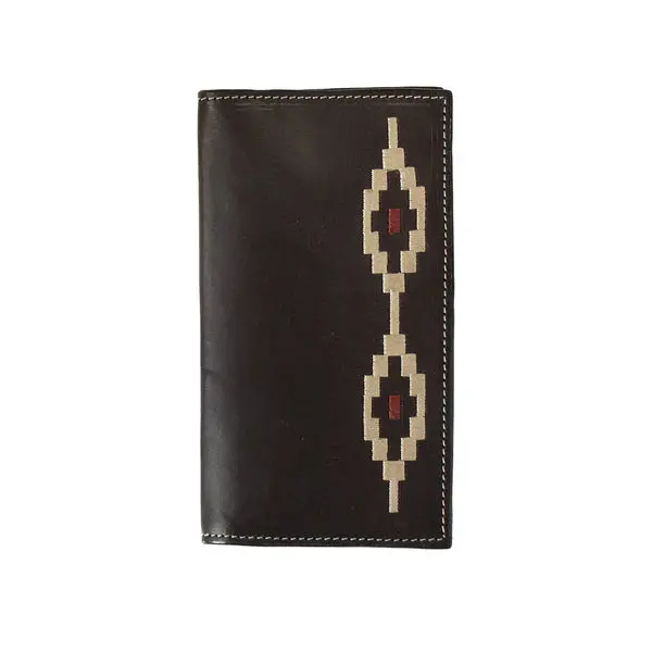 3D Southwest Lacing Rodeo Wallet – Brown Leather with Authentic Detail (D250008102)