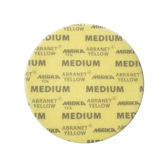 Abranet Yellow 225mm Medium-Grade Sanding Discs – 20-Pack