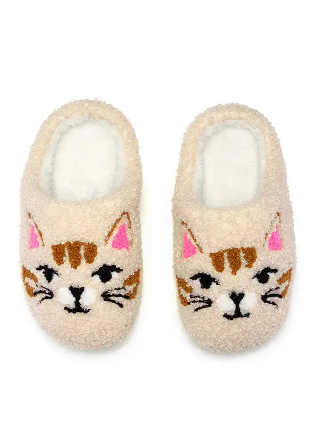 Adorable Cat-Face Slippers for Kids