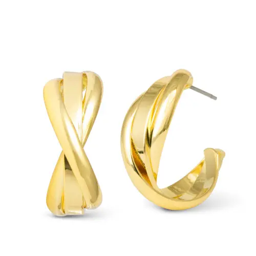 Amanda Blu & Gold Grace Twisted Huggie Earrings