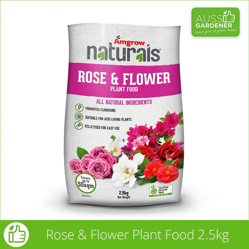 Amgrow Naturals Rose & Flower Food – Organic Granular Fertiliser (2.5kg)