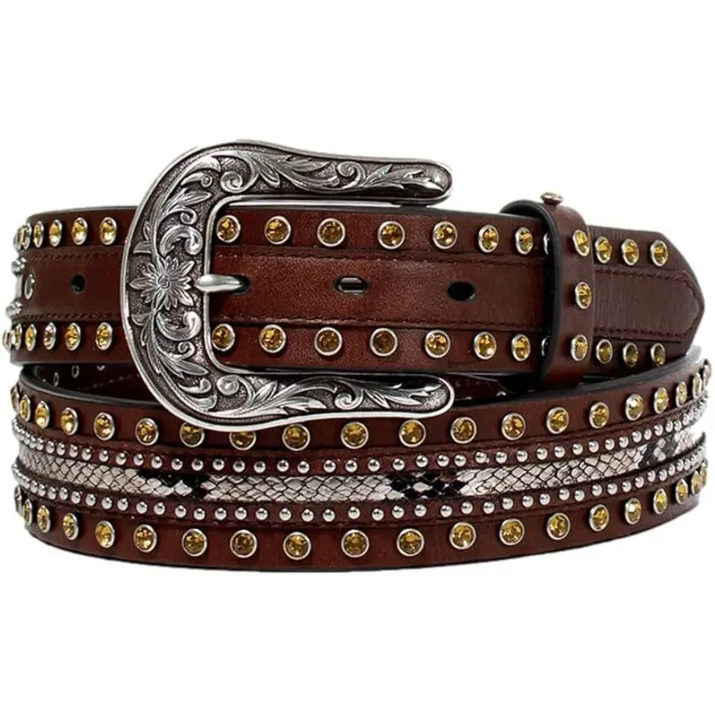 Ariat Women’s Brown Studded Leather Belt