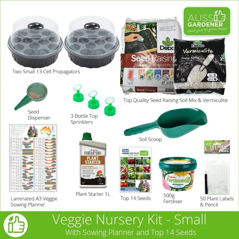 Aussie Gardener Veggie Nursery Kit – Compact Starter Set for Seedlings