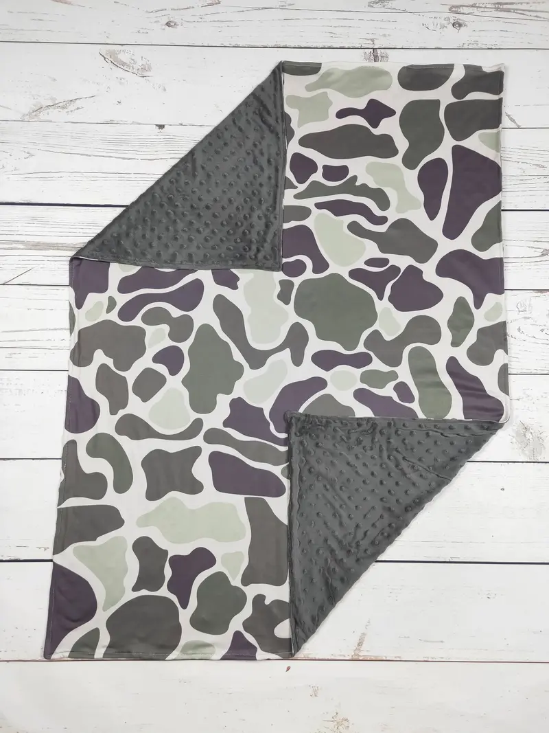 Baby-Safe Camouflage Print Receiving Blanket