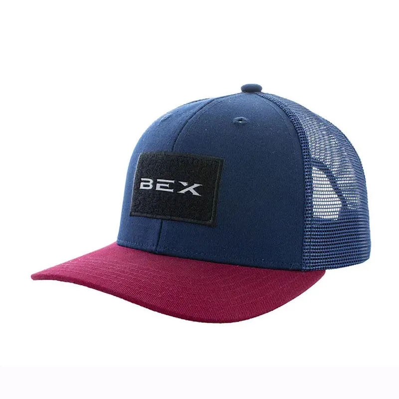 Bex Stickem Navy and Red Snapback Cap for Men (H0171NV)