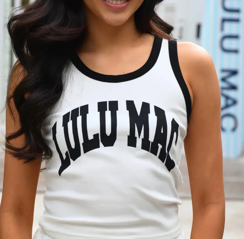 Black-and-White Lulu Mac Tank Top
