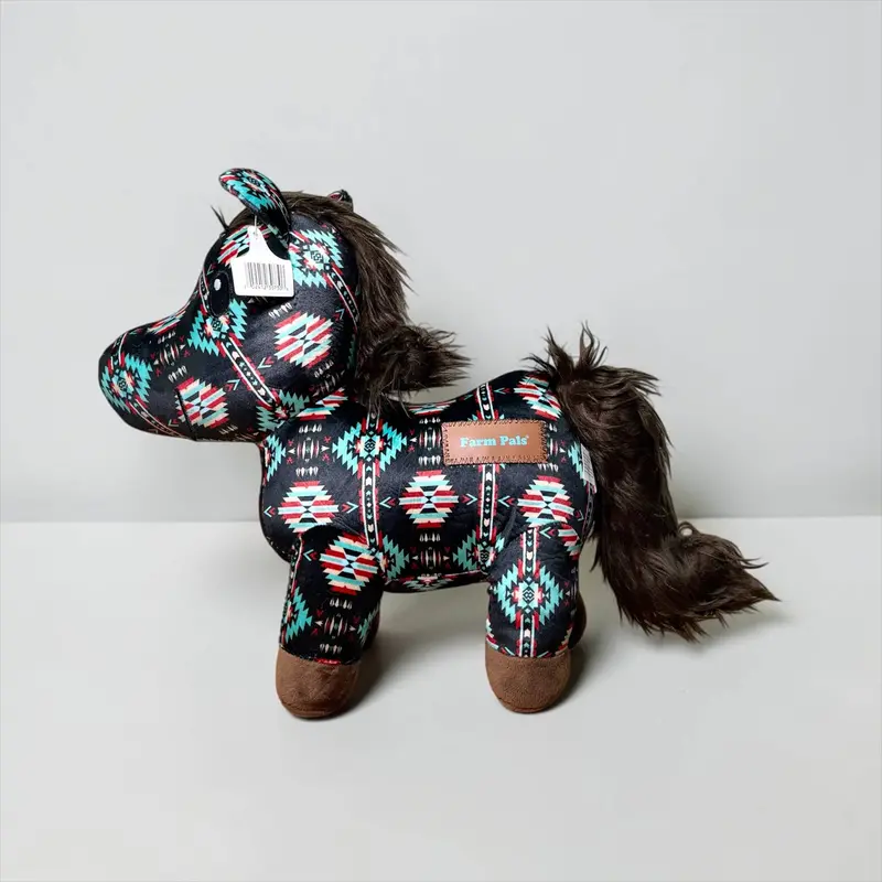 Black Aztec Horse Medium Farm Pal Collectible