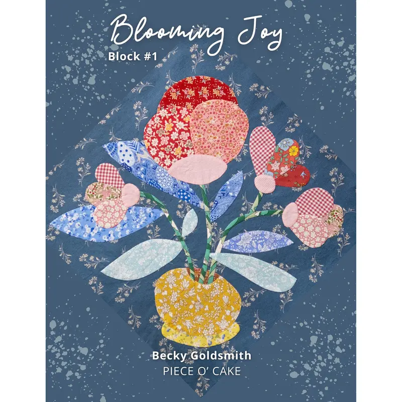Blooming Joy Quilt Block #1 – Individual Pattern – Digital Download