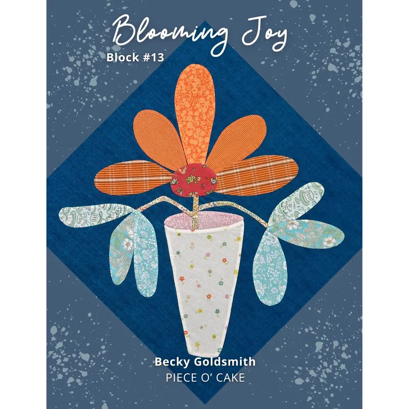 Blooming Joy Quilt Block #13 – Individual Pattern – Digital Download