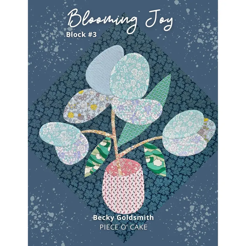 Blooming Joy Quilt Block #3 – Individual Pattern – Digital Download