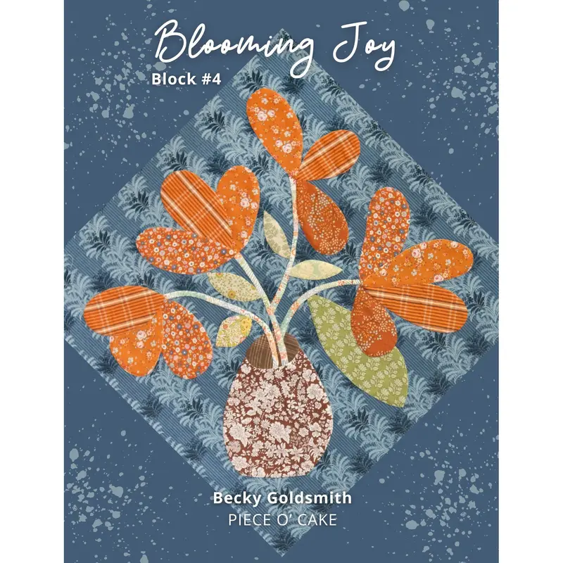 Blooming Joy Quilt Block #4 – Individual Pattern – Digital Download