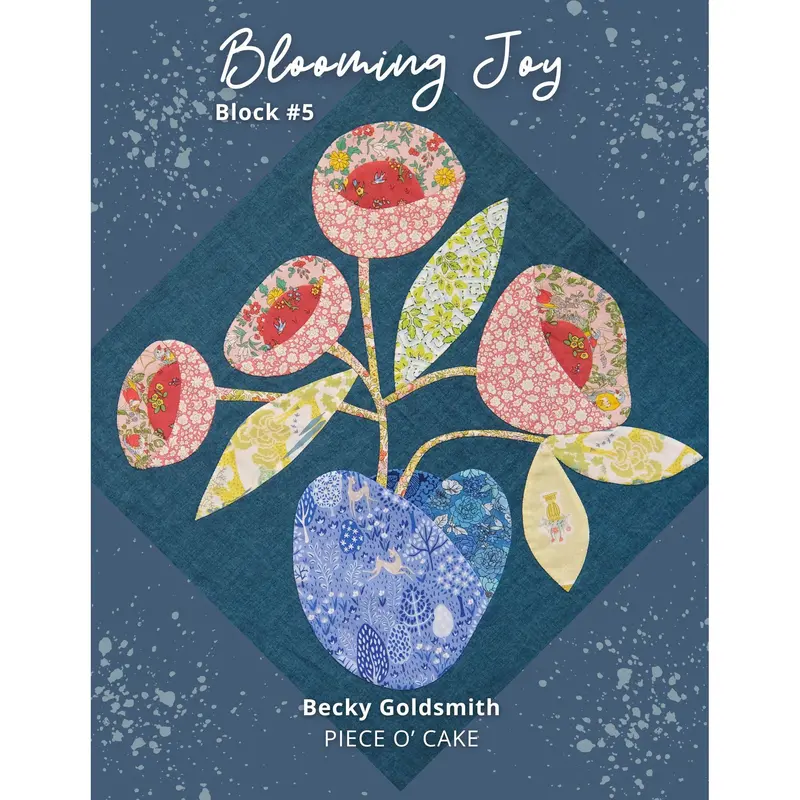 Blooming Joy Quilt Block #5 – Individual Pattern – Digital Download