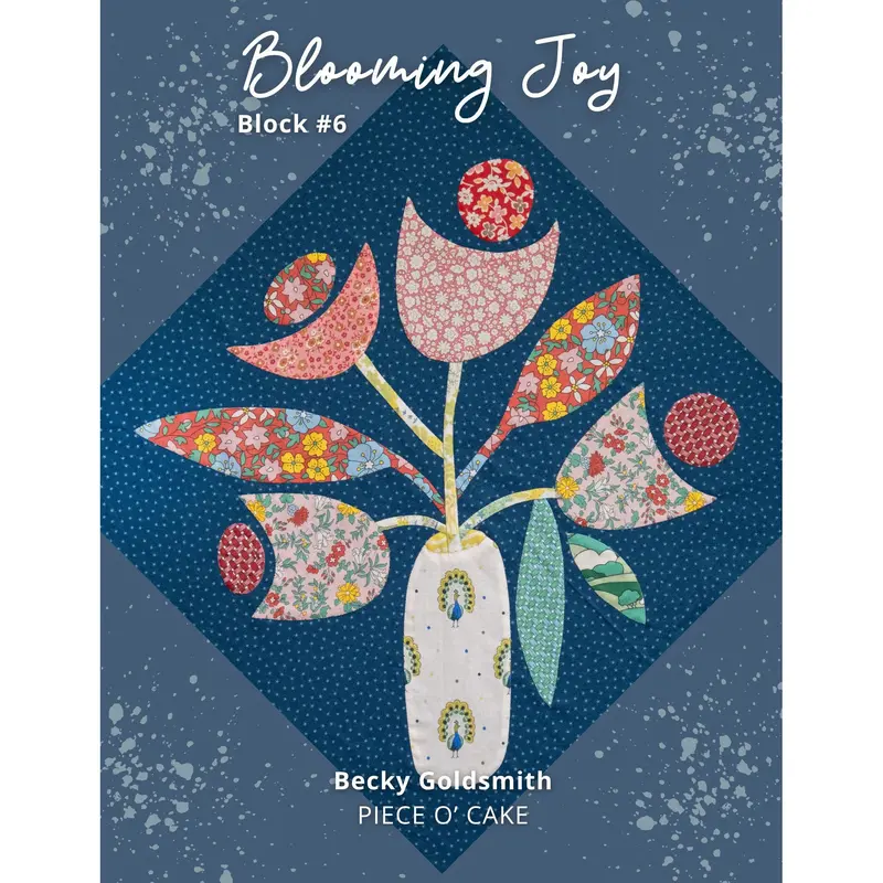 Blooming Joy Quilt Block #6 – Individual Pattern – Digital Download