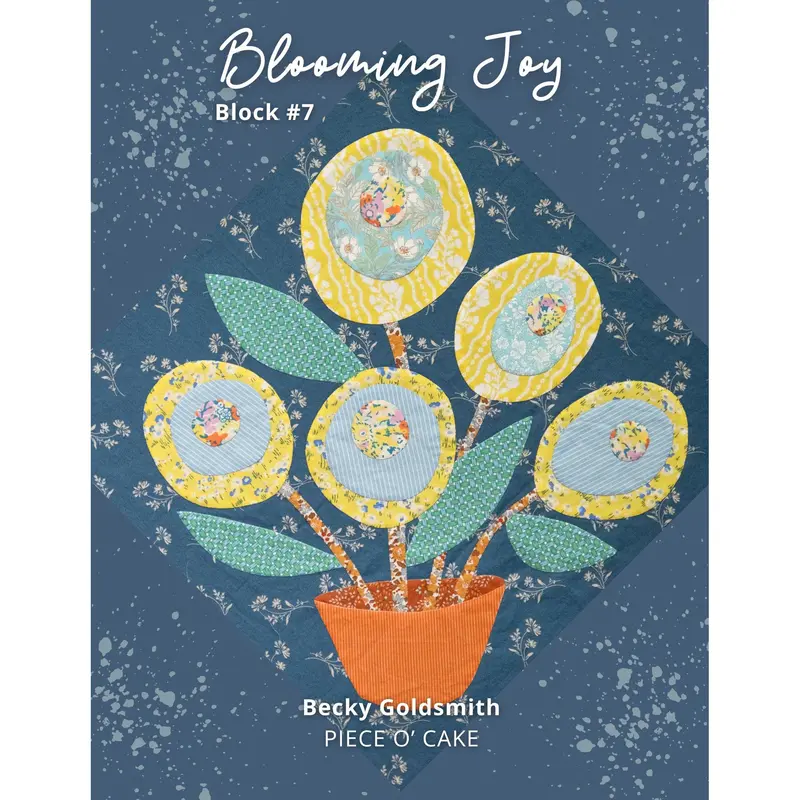 Blooming Joy Quilt Block #7 – Individual Pattern – Digital Download