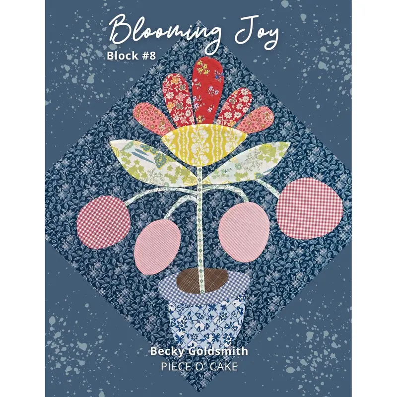 Blooming Joy Quilt Block #8 – Individual Pattern – Digital Download