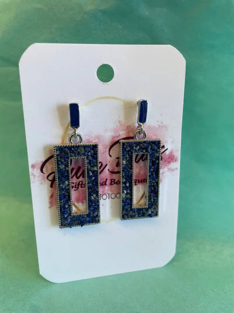 ‘Blue Is Your Color’ Enamel Stud Earrings