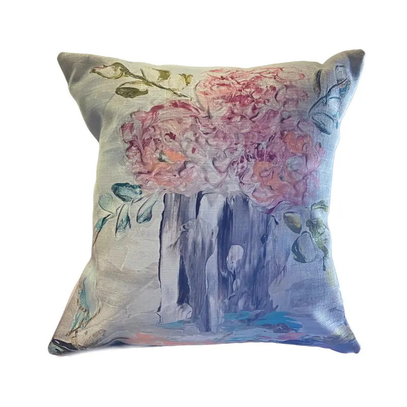 Botanical Floral Pattern Pillow – 18×18 Inches