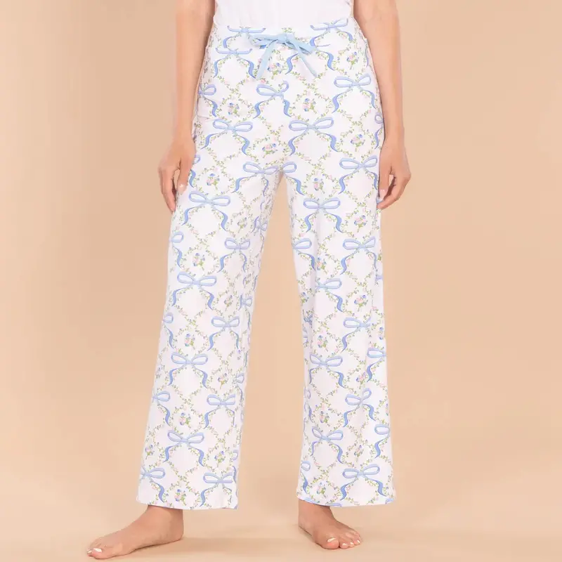 Bows and Blossoms Floral Print Lounge Pants