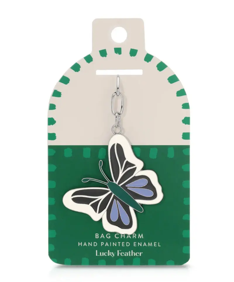 Butterfly Enamel Bag Pendant Charm