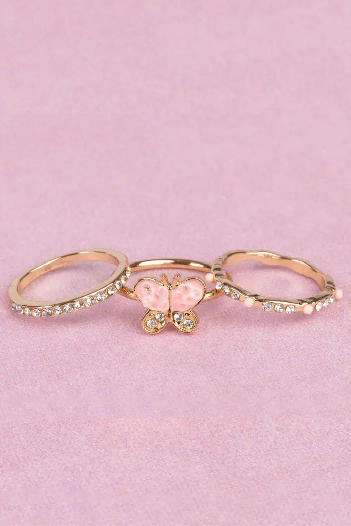 Butterfly-Themed Garden-Inspired Rings