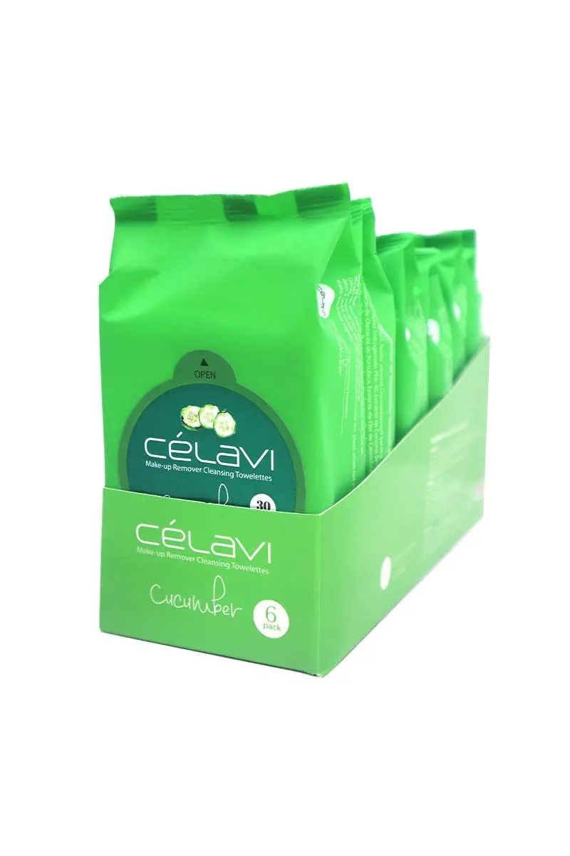 Celavi Cucumber Refreshing Cleansing Towelettes (6-Pack)