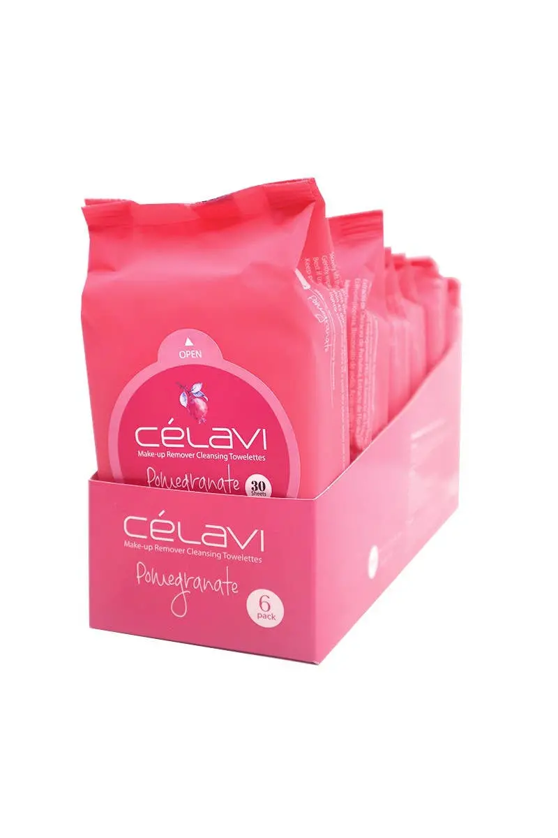 Celavi Pomegranate Infused Makeup Removing Wipes