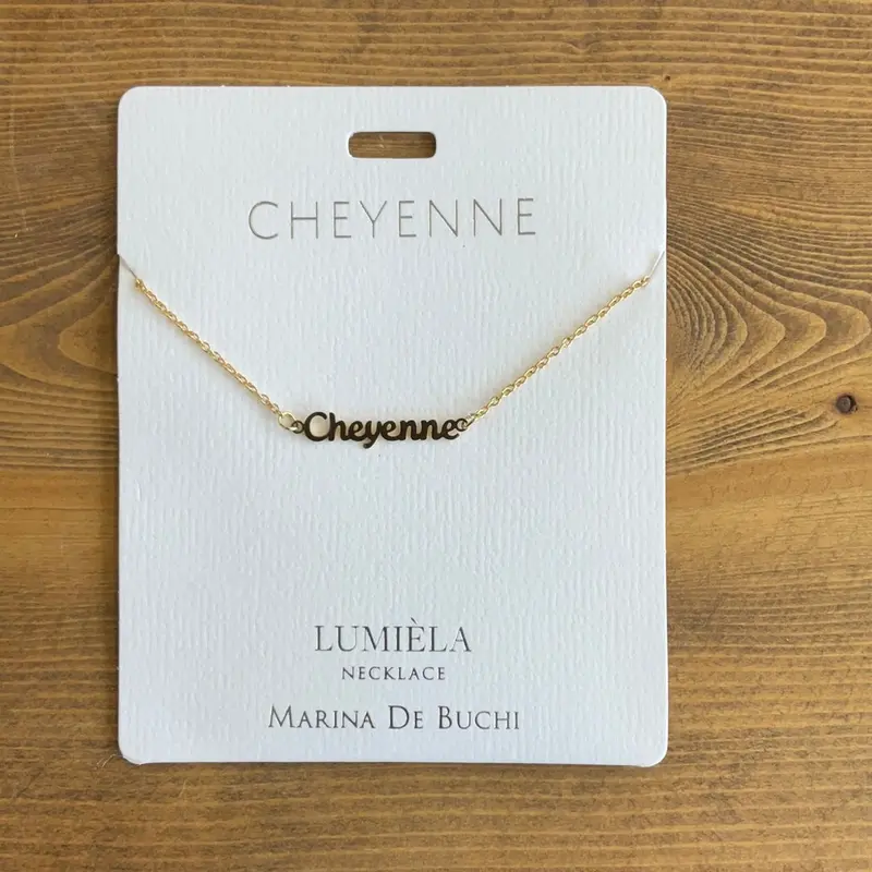 Cheyenne Elegant Script Necklace