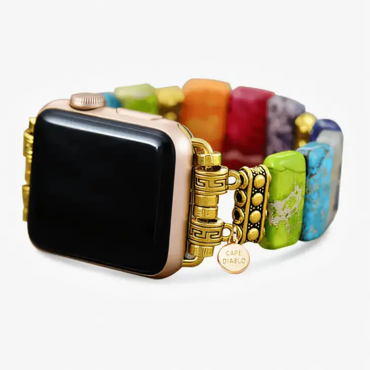 Chic Chakra-Aligned Stretch Apple Watch Strap