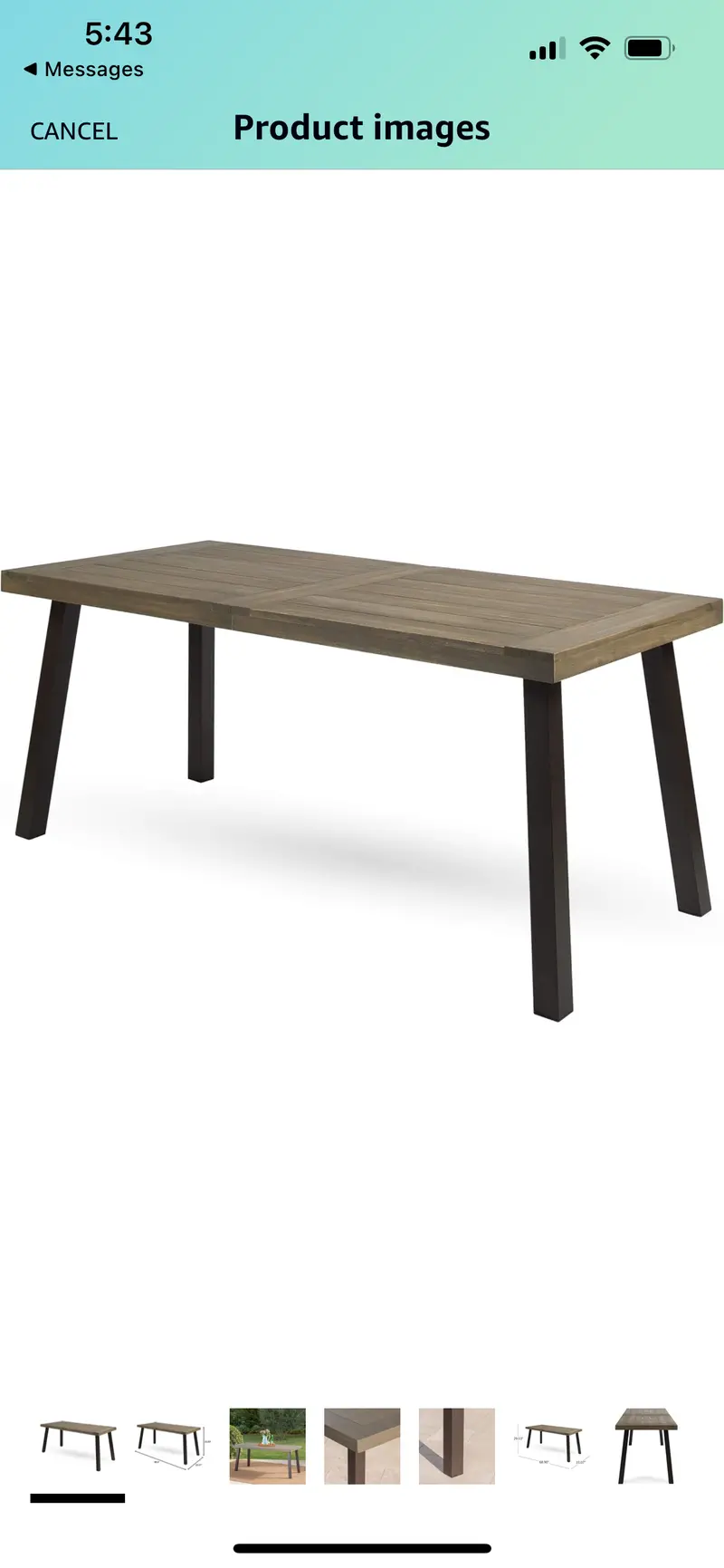 Christopher Knight Modern Dining Table – Sleek Metal Leg Design