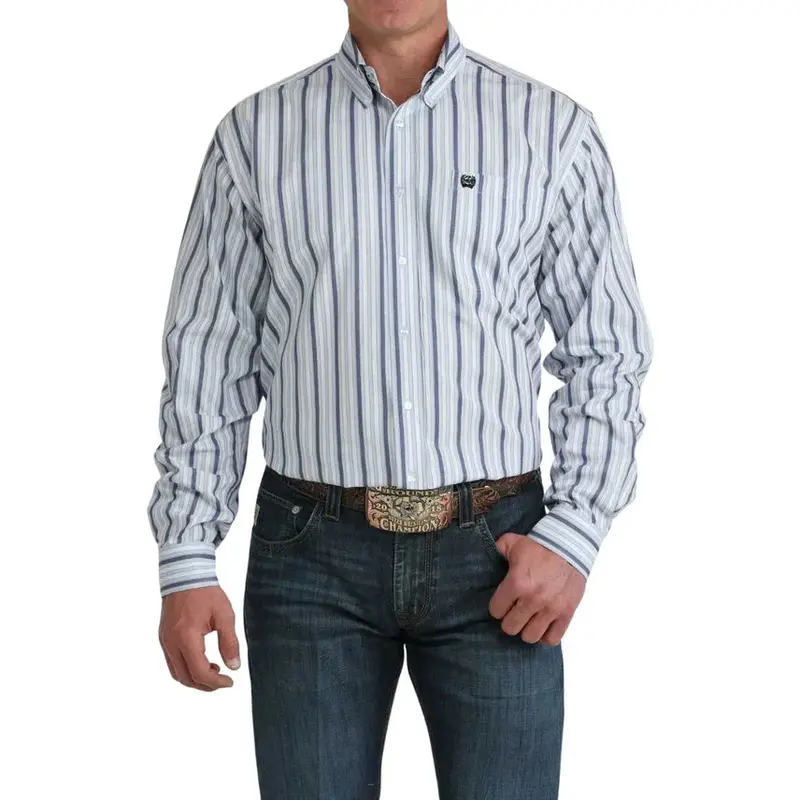 Cinch Light Blue Long-Sleeve Western Shirt for Men – MTW1106077