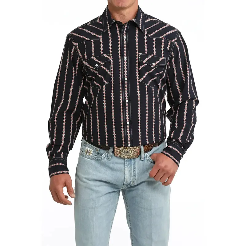 Cinch Men’s Navy Snap Shirt – Modern Fit (MTW1303105)