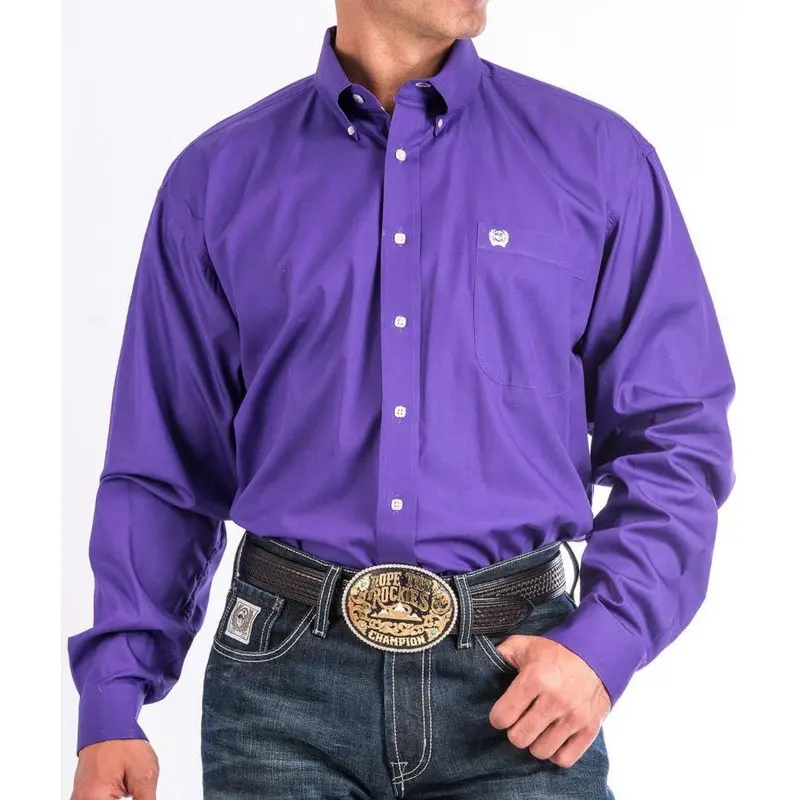 Cinch Men’s Purple Long Sleeve Western Shirt