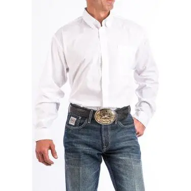 Cinch Men’s White Long-Sleeve Dress Shirt – MT10320020