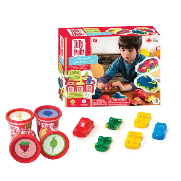 City-Themed Modeling Dough Set with Car Shapes
