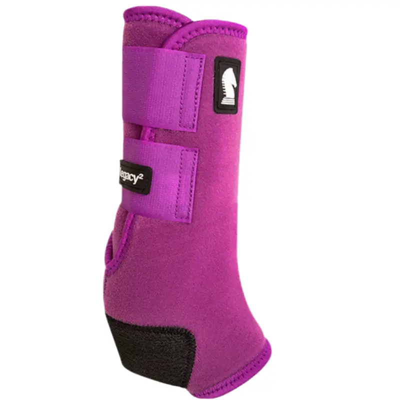 Classic Equine Hind Leg Protective Boot – Large Size, Plum