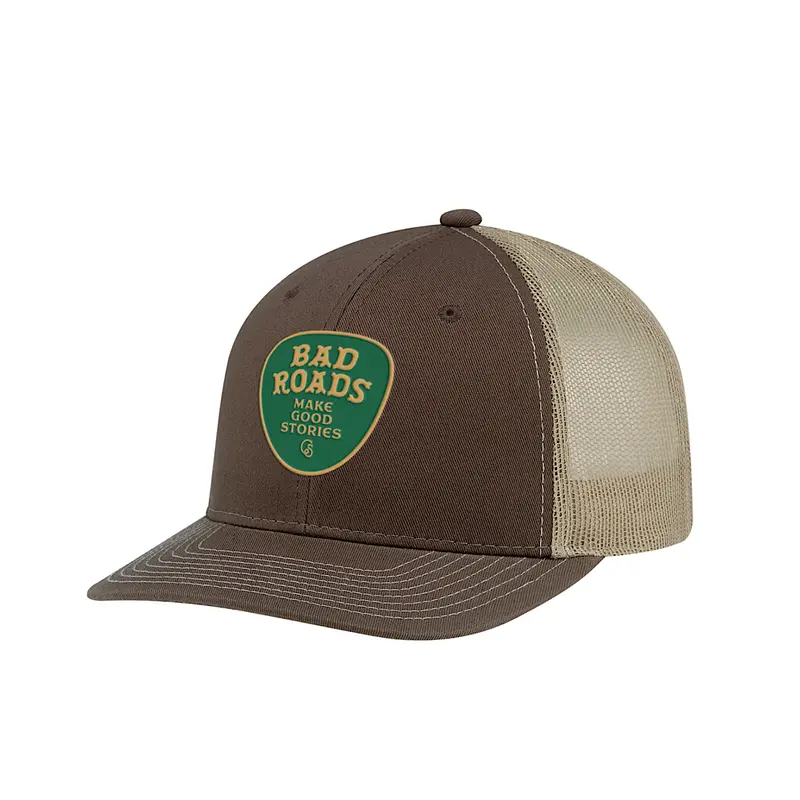Cowboy Sh*t ‘Bad Roads Make Good Stories’ Snapback Cap – Chocolate Brown