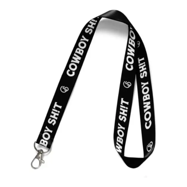 Cowboy Sh*t Black Lanyard with Subtle Typography
