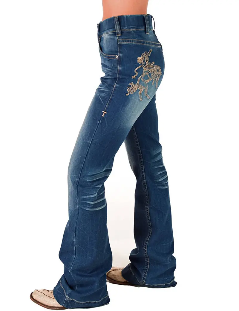 Cowgirl Tuff Pull-On Buck’n Bronc Jeans – Western-Themed Girls’ Fit