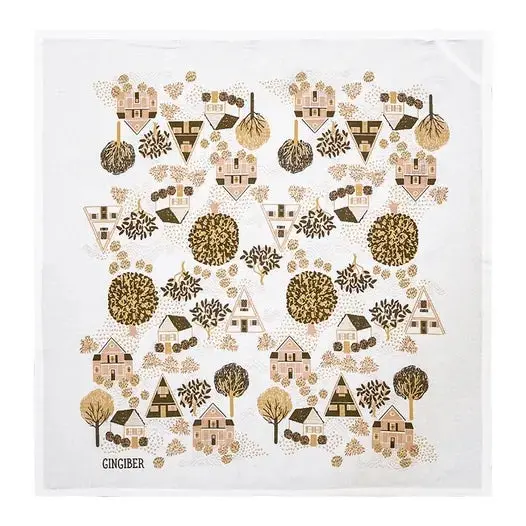 Cozy Cottage Design Tea Towel – Cotton Kitchen Linen