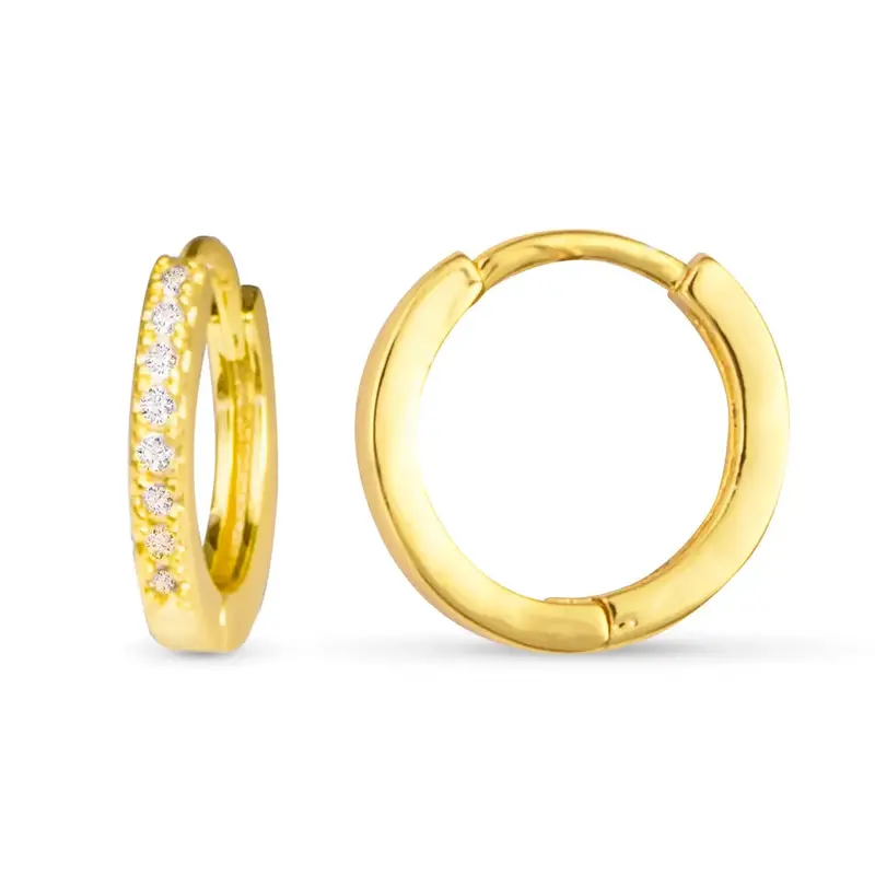 Customizable Charm-Ready Gold Hoop Earrings