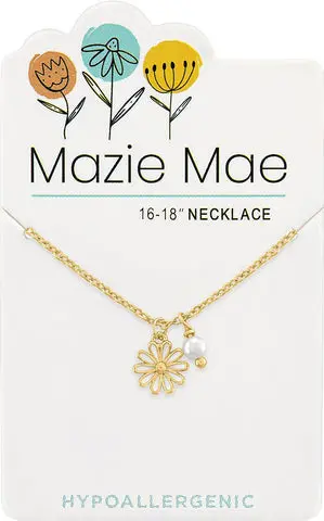 Daisy and Pearl Dangle Necklace – Fresh Spring Aesthetic