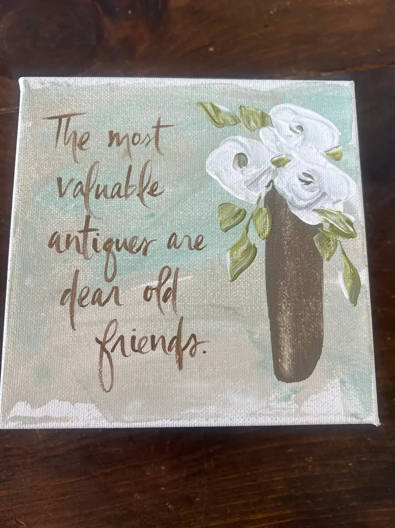‘Dear Old Friends’ Nostalgic Canvas Decor