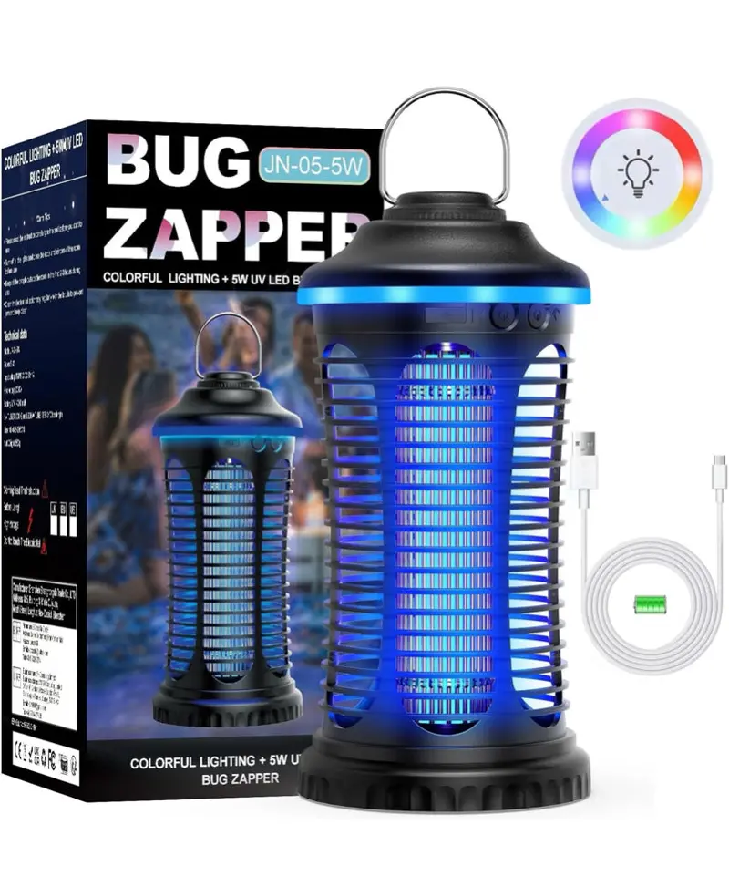 Dual-Mode Bug Zapper – Cordless & Plug-In Indoor/Outdoor Insect Eliminator