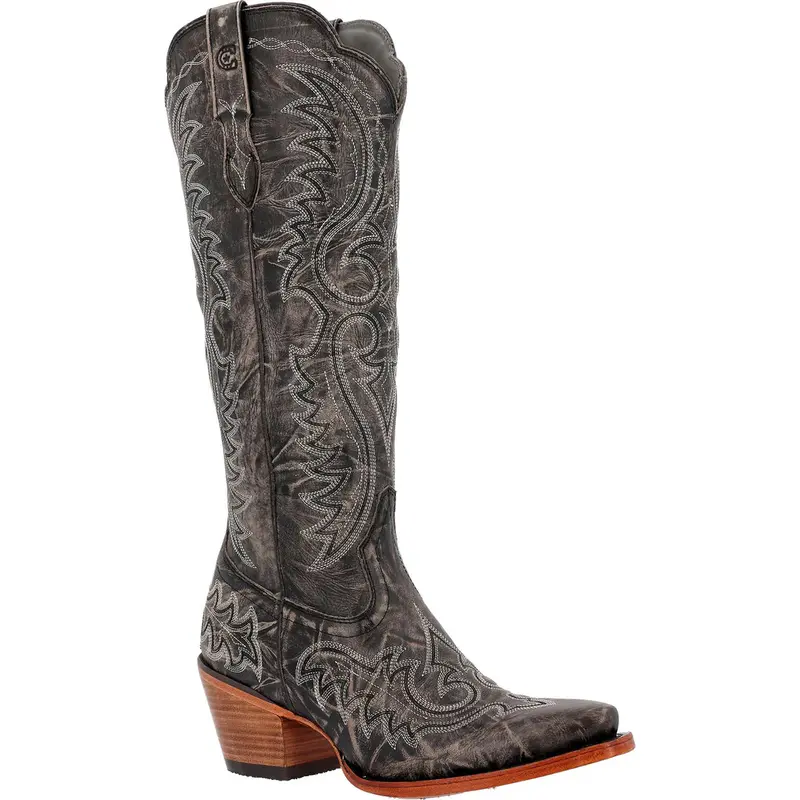 Durango Crush Charcoal Distressed Dress Boot – Modern Western Edge