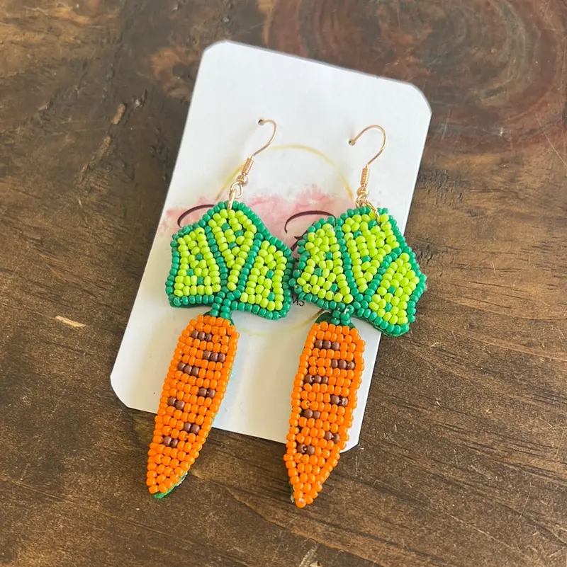 Easter-Themed Carrot-Shaped Dangle Earrings