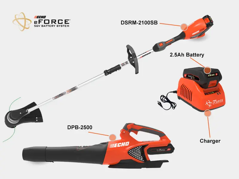 ECHO eFORCE DCP-BVRVS1B Battery-Powered Backpack Vacuum & Blower Combo