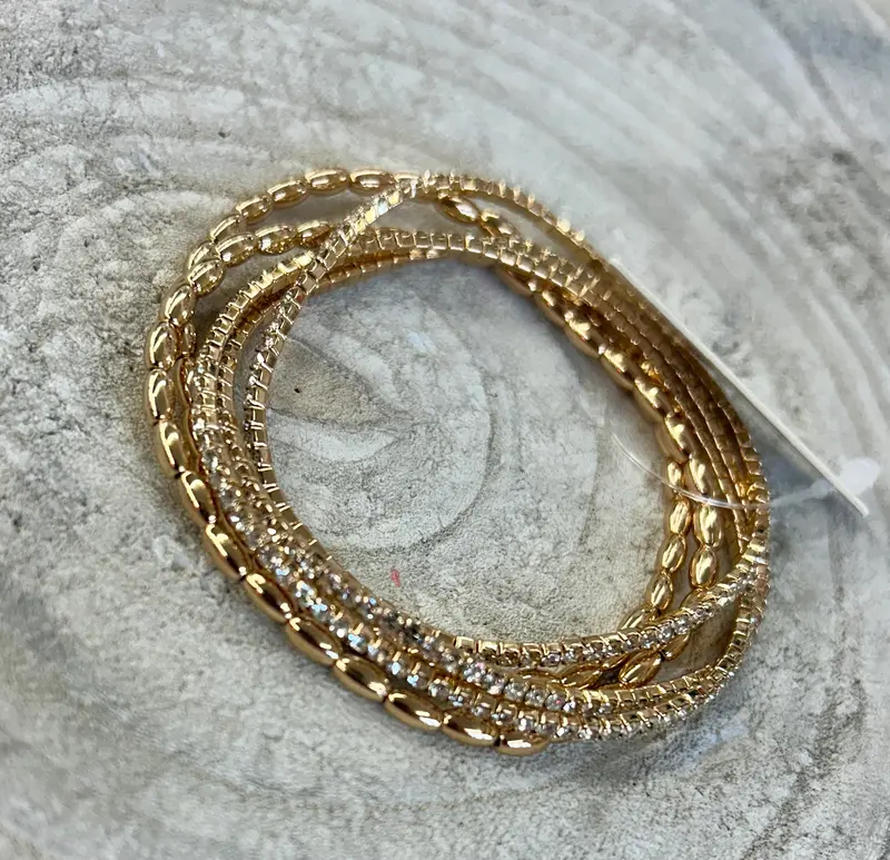 Elegant Diamond Accent Bracelet Set